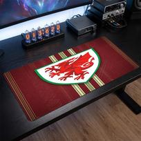 Wales Rugby Pattern Mousepad Anti?Slip Rubber Desk Pad For Gaming Working Desktop Decoration 30cmx80cm(11.8x31.5inch)