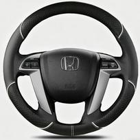 Juodas mikropluošto odos automobilio vairo užvalkalas Honda Crosstour 2012 Pilot Odyssey Accord 8 gray