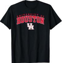 Houston Cougars Arch Over Officially Licensed T-Shirt 3XL red