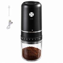Ceramic Burr Portable Coffee Grinder USB Rechargeable Coffee Bean Grinder  Espresso juoda