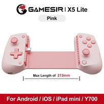 GameSir X5 Lite Mobile Gamepad Phone Game Controller for iPhone 16/15 iPad Mini Android Tablet Hall Effect Joysticks Design rožinė