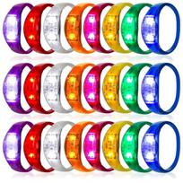 10-100Pcs Music&Sound Activated Led Bracelets for Wedding Light up Bracelets Glow in the Dark Bracelets for Wedding Party Favors Voice Controlled&10Pcs multi