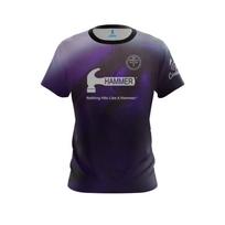 New  Hammer Motivational Text Split Color Bowling Jersey Short Sleeve Performance Sports Tee Fan Casual Streetwear Tops 5XL gray