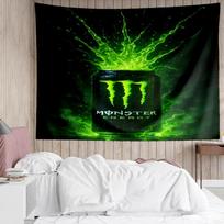 Monster Energy LOGO Tapestry for Bedroom Aesthetic Classroom Tapestries Wall Hanging for Living Room Dorm Office,Ideal Creative Gift 150cmx200cm