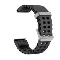 22mm 26mm Ocean Silicone QuickFit Band for Garmin Fenix 6 6 Pro 6X 7 7X 8 5 Epix Enduro Replacement Soft Sport Strap for Fenix 6 26mm Quickfit gray