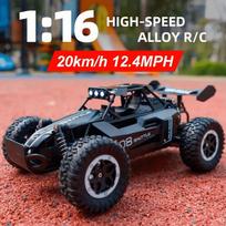 Alloy Remote Control Car, All-Terrain Electric Toy Car, 1:16 Scale Model Car, 2.4GHz R/C Off-Road Vehicle mėlyna