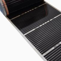 Infraraudonųjų spindulių elektrinė grindų šildymo plėvelė 220 V 50 cm pločio šildomas kilimėlis 220 W/m2 elektrinė šiltų grindų sistema 25cm*50cm black