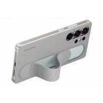 Originalus „Samsung S25 Ultra Standing Grip Case“ skirtas „Samsung Galaxy S25 Ultra Grip Case“ prabangus silikoninis apyrankės dėklas, atsparus smūgiams, elastinės juostos kietas dangtelis pilka spalva