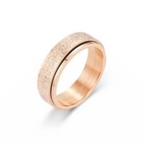 New 6mm Anxiety Fidget Spinner Rings for Men Smooth Stainless Steel Spinning Rotating Ring for Women Anti Stress Jewelry Gift 11 beige