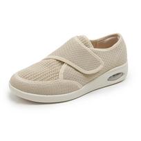 Women's Shoes Air Cushion Wedge Shoes New Comfortable Walking Flats Mesh Breathable Casual Shoes for Women Men Sneakers 35 chaki