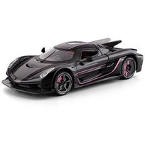 1/24 Koenigsegg Jesko Super Sports Car Alloy Car Model Ornaments for Children Boys Toys Pullback Light Simulation Model Diecast Toy Vehicle gray