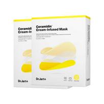 Dr.Jart+ Ceramidin Cream Infused Sheet Mask Intensive Moisturizing Face Mask 18g x 10 Sheets white