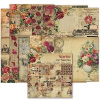 24 Sheets Junk Journaling Craft Paper Scrapbook Paper Pad Decoupage PaperSingle-Sided Vintage DIY Decorative Cardmaking Supplies beige