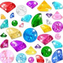 36Pcs Pirate Treasure Acrylic Diamond Gems 30Mm Pool Diving Toy Sets Birthday Party Favors For Kids Goodie Bag Fillers Gifts blue
