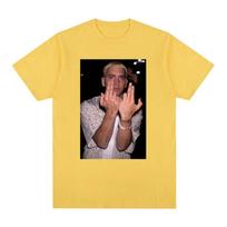 Eminem hand gesture graphic Tshirt for Women hiphop fashion short sleeve casual summer street style 4XL black