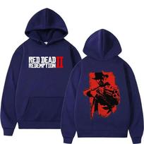Red Dead Redemption 2 Arthuro Morgano Hoodis Vyriškas ir Moteriškas Retro Gotikinė Apykaklė Madingas Laisvalaikio Hoodis Street Wear 3XL black