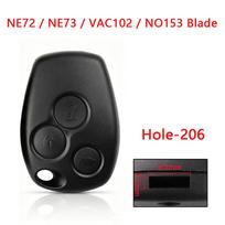 Nuotolinio automobilio rakto korpusas Renault Traffic Twingo Logan Laguna Sandero Clio Fluence Vivaro Master 3 mygtukų raktui su neįpjautu ašmenimis black