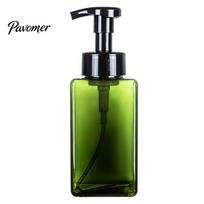 Automatic Foam Soap Dispenser 250/450ML Press Foaming Dispenser, Refillable Hand Shampoo Shower Multi-use Bottle Gel Container, Empty Pump Lotion for 450ML žalia