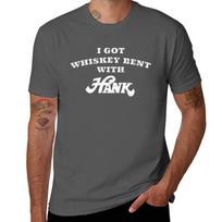 I Got Whiskey Bent With Hank Tshirt Casual Pattern Print Tee Shirt 4XL black