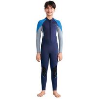 Kids 2.5mm Neoprene Wetsuit Snorkeling Diving Surfing Swimming Warmth Protection Full Body Suit 12Y blue