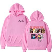 Bruno Marsas The Romantic Tour Albumo Viršelis Megztiniai Vyriški Drabužiai Mada Oversized Gobtuvėlis Laisvalaikio Vilnos Kūno Šildytuvas Su Gobtuvu M pink