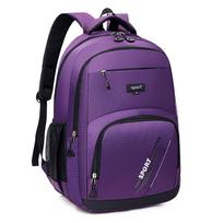 Sport Backpack with Multiple Pockets and Side Mesh Compartments violetinė