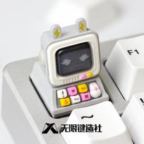 Retro Desktop Computer Artisan Keycap Resin Custom Cute Anime Personalized Keyboard Cap Gaming KeyCap for Keyboard Accessories pilka