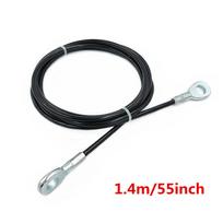 2.5m/3m/3.5m Black Gym Steel Cable Wire Rope 5mm Heavy Duty Parts Accessories for Lifting Training Pulley Home Fitness Equipment Type A-1.4m black