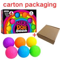 Schylling Needoh Squishy Set Nice Cube &Mini Cat &Sports Ball  Squeeze Ball Toys Sensory Anxiety Relief Fidget Gadget Blind Box black