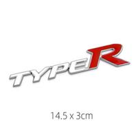 Civic Logo Car Trunk Sticker CJYID5U Aluminium Trim Accessories For Honda Civic Fit Jazz Accord Pilot CRV Odyssey Passport City ZR-V gray