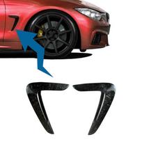 Car Side Wing Air Flow Fender Grille Intake Vent Trim Real Carbon Fiber For BMW F32 F33 F36 4-Series 2014- NONE black