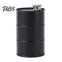 Industrial Barrel Shape Decanter Oil Drum Wine Pot, Durable Stainless Steel Leak-proof Refillable Vinegar Soy Sauce Cruet Cruet, 350ml Capacity, 350ml juoda
