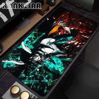Laptop Cool Anime Mouse Pad Black And White Extended Desk Mat 900x400 Bleach Rubber Keyboard Rug Pc Gamer Cabinet Xxl Mousepad 800x300X2mm