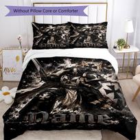 3Pcs Custom Name Warhammer 40K Bedding Set Duvet Cover Closure Includes 1Duvet Cover 2Pillowcases Soft And Comfortable For All Seasons 140cmx210cm