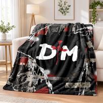 Depeche Mode Printed Flannel Blanket Warm Comfort Bed Throw For Indoor Home Decoration 80cmx120cm gray