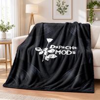 Depeche Mode Printed Flannel Blanket Warm Comfort Bed Throw For Indoor Home Decoration 150cmx180cm