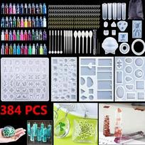 284/384pcs Silicone Epoxy Resin Casting Mold Set Handmade Home Decor | Reusable Non-Stick Molds for Earrings Pendants Necklaces 284 pieces/set balta