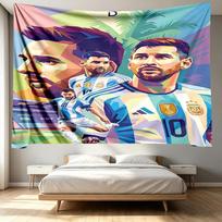 Lionel Messi Print Tapestry - Portable Wall Decor Cloth, for Home, Dorm, Travel, Bedroom, Living Room - Ideal Birthday Housewarming Gift 130cmx150cm