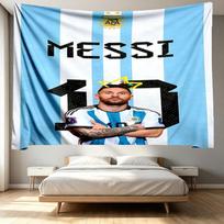 Lionel Messi Print Tapestry - Portable Wall Decor Cloth, for Home, Dorm, Travel, Bedroom, Living Room - Ideal Birthday Housewarming Gift 180cmx230cm