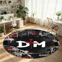 Depeche Mode Printed Round Crystal Velvet Rug Soft Non Slip Floor Carpet For Bedroom Holiday Gift 100cmx100cm
