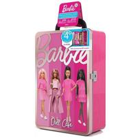 Barbie metal toy storage case - compatible other dolls children aged 3 above girls BBDS6 pink