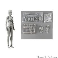 Versatile 15Cm Pvc Articulated Action Figure With Multi Directional Joints Collectible Posable Toy For Creative Scenes gray