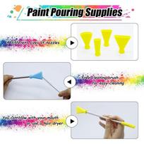 For Acrylic Paint Pouring Supplies, 4PCS Stainless Steel Straw Blow Nozzles Set-Painting Nozzle Tool With 4 Sizes B geltona