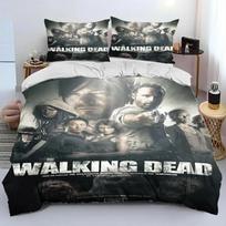 Baisus TV The Walking Dead Lincoln patalynės komplektas 3D spausdintas Tinka miegamojo antklodės užvalkalų komplektas su pagalvių užvalkalais Namų tekstilė EU Single(135*200cm)3pcs gray