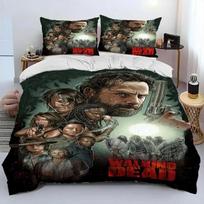 Baisus TV The Walking Dead Lincoln patalynės komplektas 3D spausdintas Tinka miegamojo antklodės užvalkalų komplektas su pagalvių užvalkalais Namų tekstilė EU Single(135*200cm)3pcs gray