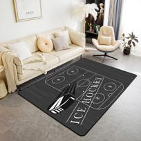 Ledo ritulio kilimas namams, pliušinis, neslystantis, ledo ritulio sportinis kilimas svetainei, miegamajam, žaidimų kambariui, hokeisto grindų kilimėlis 40x60cm 16x24 inch beige