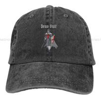 Deus Vult God Wills It Baseball Caps Peaked Cap Knights Templar Sun Shade Hats for Unisex One Size gray