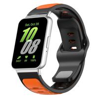 Reguliuojamas sportinis dirželis Samsung Galaxy Watch Fit 3, dviejų spalvų silikoninis dirželis Galaxy Fit3 išmaniajam laikrodžiui, kvėpuojanti apyrankė For Galaxy Fit3 black