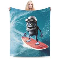 Crazy Frog animacinis pledas Itin minkšti pledai sofai 50x60 colių Įvairių dydžių Pliušinė plona antklodė 75x90cm