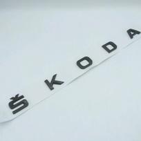 1 vnt. 3D ABS aukštos kokybės automobilio raidė Priekinio variklio dangčio emblema Galinio bagažinės lipdukai ženklelis lipdukas Lipdukas stilius Skoda gray